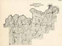 Marinette County Outline, Wisconsin State Atlas 1930c